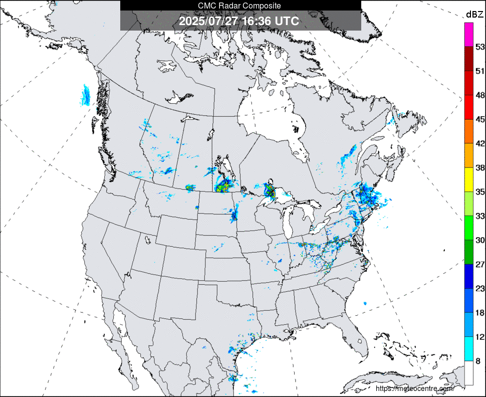 USA Rain Radar. Real-time precipitation now.